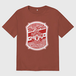 Футболка оверсайз мужская 1878 Manchester, цвет: кирпичный