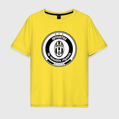 Мужская футболка оверсайз Juventus club / Желтый – фото 1