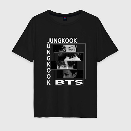 Мужская футболка оверсайз Чонгук BTS JungKook / Черный – фото 1