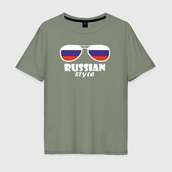 Мужская футболка оверсайз Russian