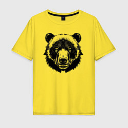 Мужская футболка оверсайз Чернильный медведь