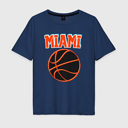 Футболка оверсайз мужская Miami ball, цвет: тёмно-синий