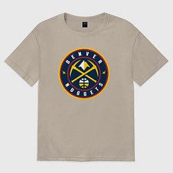 Футболка оверсайз мужская Denver Nuggets, цвет: миндальный
