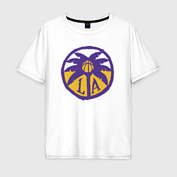 Футболка оверсайз мужская Lakers California, цвет: белый