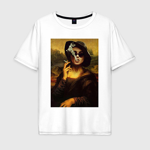 Мужская футболка оверсайз Мона Марла / Белый – фото 1
