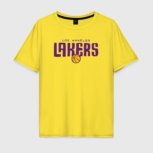 Мужская футболка оверсайз Team Lakers / Желтый – фото 1