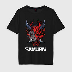 Мужская футболка оверсайз Samurai logo