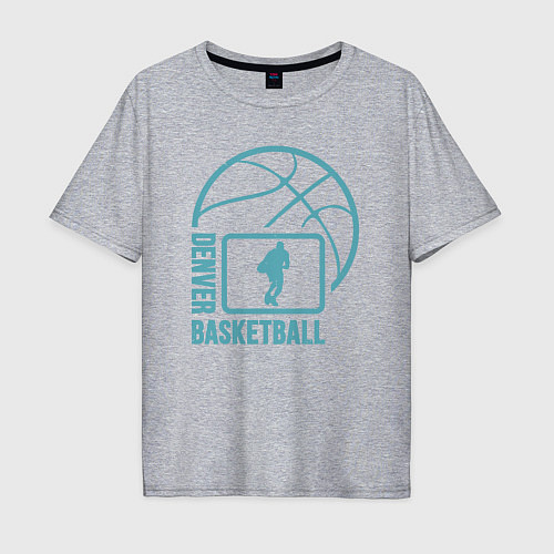 Мужская футболка оверсайз Denver basket / Меланж – фото 1