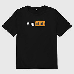Футболка оверсайз мужская Vag club, цвет: черный