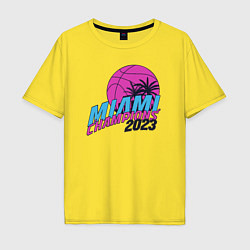 Футболка оверсайз мужская Miami champions 2023, цвет: желтый