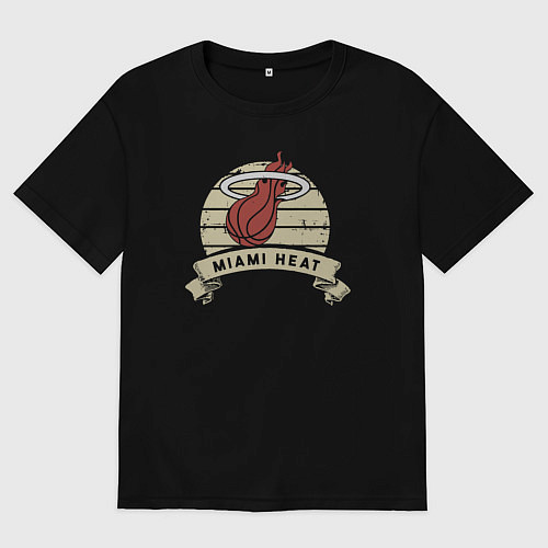 Мужская футболка оверсайз Heat logo / Черный – фото 1