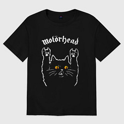 Мужская футболка оверсайз Motorhead rock cat