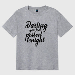 Мужская футболка оверсайз Ed Sheeran Perfect Lyrics