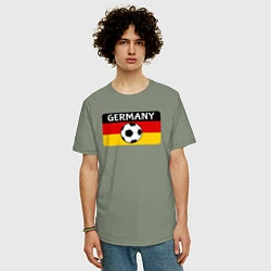 Футболка оверсайз мужская Football Germany, цвет: авокадо — фото 2