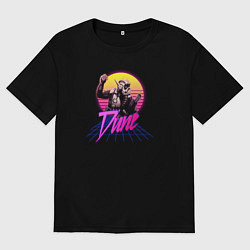 Футболка оверсайз мужская Dune retro game, цвет: черный