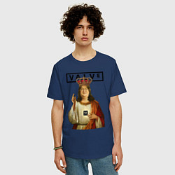 Футболка оверсайз мужская Holly Gabe, цвет: тёмно-синий — фото 2