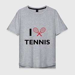 Мужская футболка оверсайз I Love Tennis