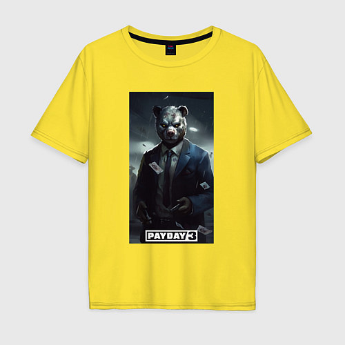 Мужская футболка оверсайз Pay day 3 / Желтый – фото 1