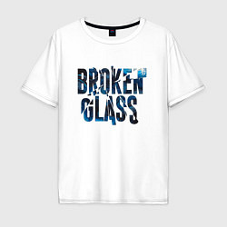 Мужская футболка оверсайз Broken glass