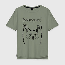 Мужская футболка оверсайз Evanescence - rock cat