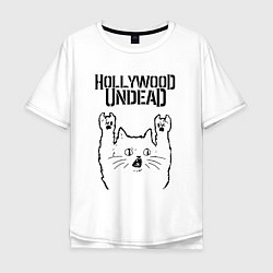 Мужская футболка оверсайз Hollywood Undead - rock cat