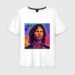 Мужская футболка оверсайз Jim Morrison Strange colors Art