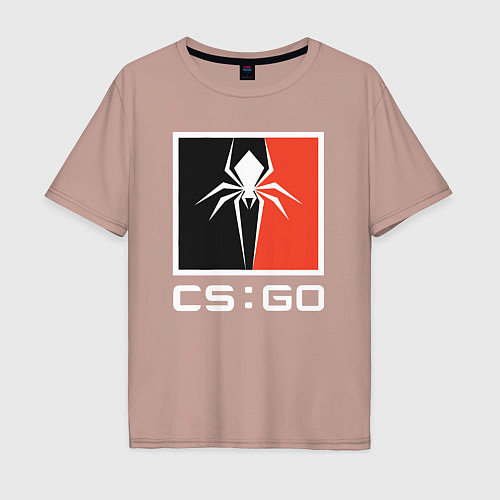 Мужская футболка оверсайз CS spider / Пыльно-розовый – фото 1