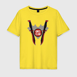 Футболка оверсайз мужская Counter strike knife club, цвет: желтый
