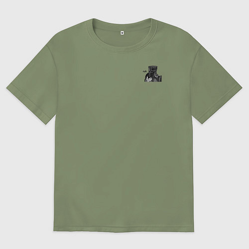 Мужская футболка оверсайз Завоеватель задумался / Авокадо – фото 1