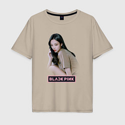 Мужская футболка оверсайз Jennie Blackpink