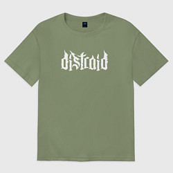 Футболка оверсайз мужская Логотип Distraid, цвет: авокадо