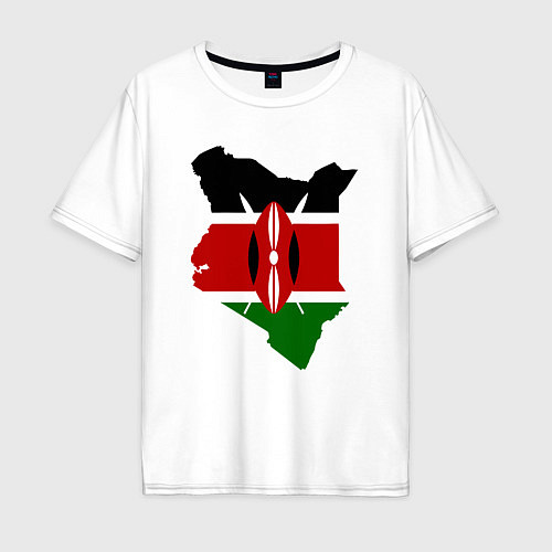 Мужская футболка оверсайз Кения / Белый – фото 1