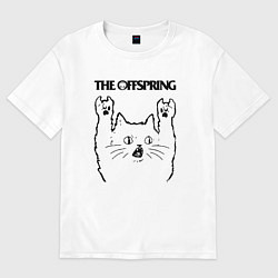 Футболка оверсайз мужская The Offspring - rock cat, цвет: белый
