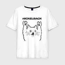 Мужская футболка оверсайз Nickelback - rock cat