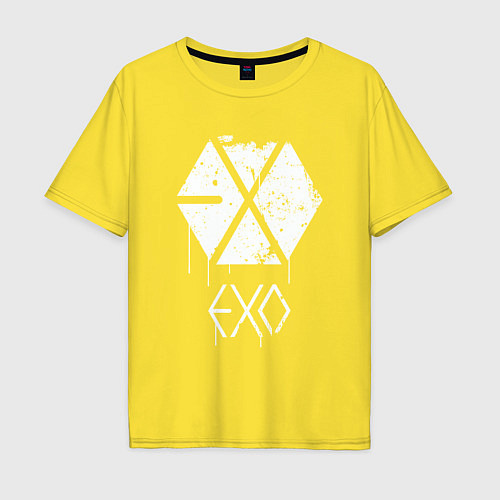 Мужская футболка оверсайз EXO лого / Желтый – фото 1