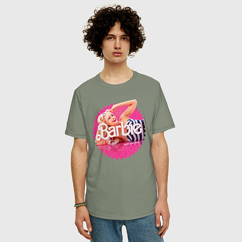 Мужская футболка оверсайз Марго Робби Барби / Авокадо – фото 3
