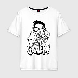 Мужская футболка оверсайз Gamer man