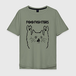 Мужская футболка оверсайз Foo Fighters - rock cat