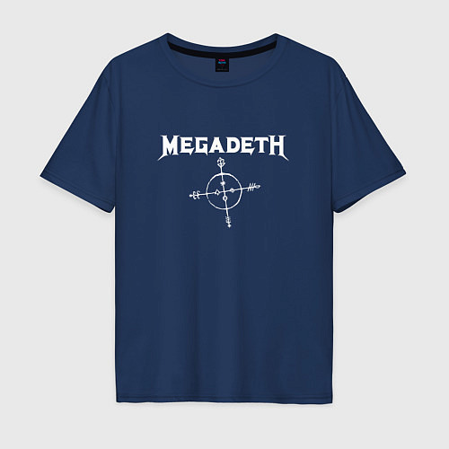 Мужская футболка оверсайз Megadeth: Cryptic Writings / Тёмно-синий – фото 1