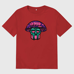 Футболка оверсайз мужская MF Doom mushroom, цвет: красный