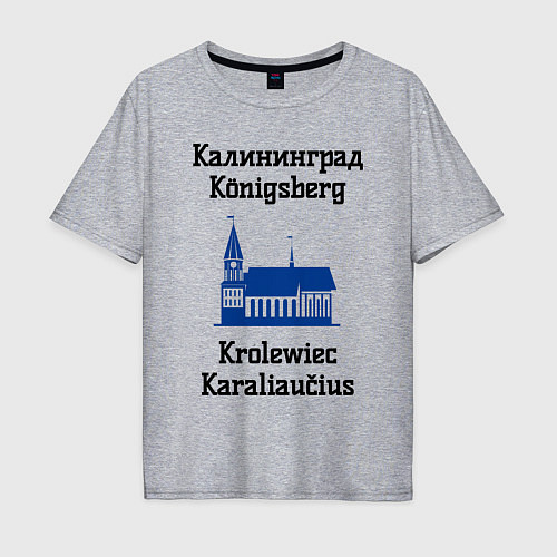 Мужская футболка оверсайз Калининград / Меланж – фото 1