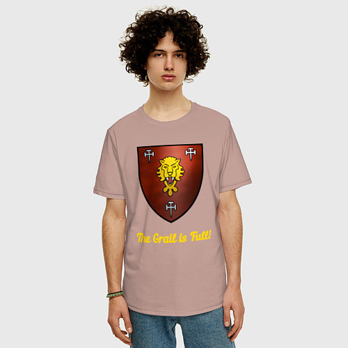 Мужская футболка оверсайз Рыцари Лионесса Warhammer: Total War / Пыльно-розовый – фото 3