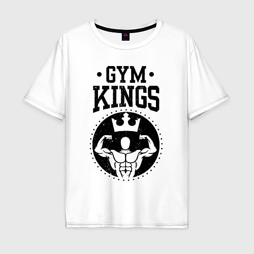 Мужская футболка оверсайз Gym kings / Белый – фото 1