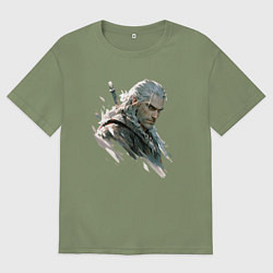 Мужская футболка оверсайз Портрет Ведьмака