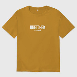 Мужская футболка оверсайз Цветочек не аленький