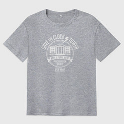 Футболка оверсайз мужская Hill Valley clocks, цвет: меланж