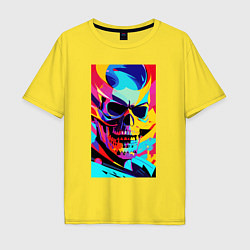 Мужская футболка оверсайз Cool skull - pop art