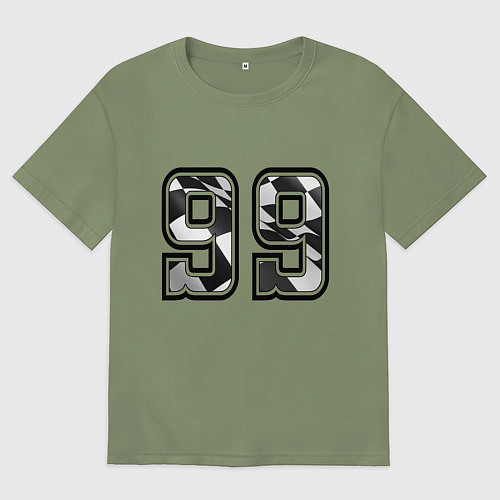 Мужская футболка оверсайз Год рождения номер регион 99 / Авокадо – фото 1