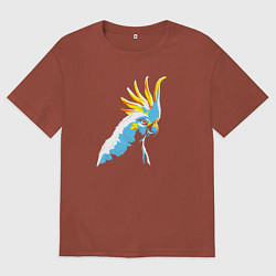 Мужская футболка оверсайз Попугай WPAP