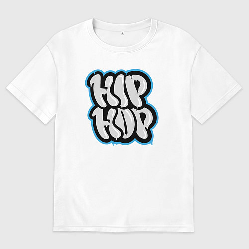 Мужская футболка оверсайз Хип хоп / Белый – фото 1